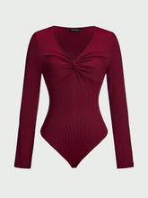 Crew Neck Long Sleeve Inner Shirt For Women, Sexy Style Layering Top